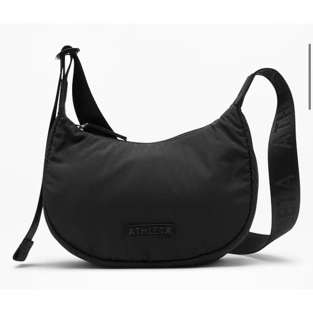 Athleta All About Mini Crescent Bag Black